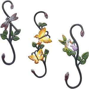 Rustic Thick Solid Steel Farmhouse Style <b>Wall</b> Hook Butterfly Design Handmade Waterproof Eco-Friendly Durable Hanging Garden <b>Bird</b> - Product Image 6