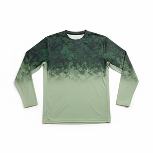Camiseta de Manga Larga Personalizada, Poliéster y Elastano, Transpirable, de Secado Rápido, Diseño Degradado, Proveedor Mayorista OEM ODM - Product Image 6