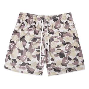 OEM Double <b>Layer</b> Men Solid Anti-Wrinkle Mesh Shorts Sublimation Print Streetwear Sports Gym Basketball - Product Image 1