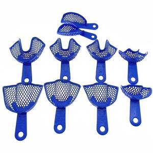 Juego de Bandejas para Impresiones Dentales de Acero Inoxidable de Grado Quirúrgico con Acabado Satinado, Autoclavables, Reutilizables, Instrumento para Prótesis Dentales, Aprobado por CE ISO - Product Image 2