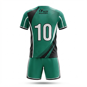 Uniforme de football personnalisé teint en pièce, col en V, 100 % polyester, sans manches, unisexe, extensible, antibactérien, haute qualité - Product Image 2