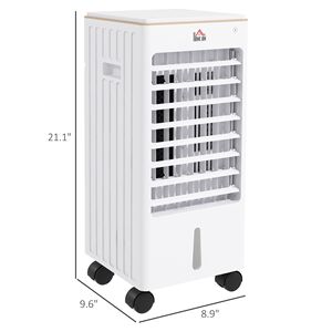 Condizionatore d'Aria Portatile a Risparmio Energetico 20L con Telecomando, Timer, Ruote, Ventilatore Refrigerante ad Acqua, Umidificatore, Include Pacchi Ghiaccio (UK) - Product Image 2