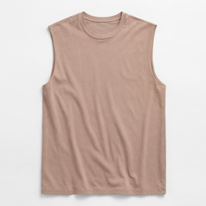 Hot Selling Men's V-neck 180g 100% Cotton Breathable Quick Dry <b>Black</b> Casual <b>Tank</b> <b>Top</b>-Marajdin Impex - Product Image 1