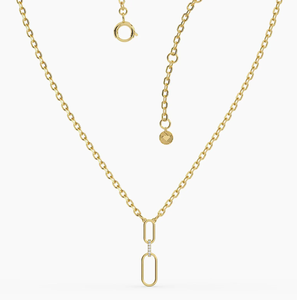 สร้อยคอจี้เพชรทรงกลมเจียระไนแบบบริลเลียนท์เคลือบทอง 14KT สำหรับผู้หญิง น่ารัก ได้รับการรับรองจาก IGI เหมาะสำหรับงานแต่งงานและงานหมั้น - Product Image 1