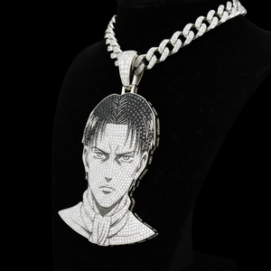 Collier Pendentif Hip Hop Commandant de Groupe de Combat, Bijoux Fins, Pendentifs et Breloques, Plaqué Rhodium, Bijoux en Moissanite - Product Image 1