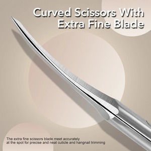 Ciseaux à cuticules professionnels, 1 pièce, petits ciseaux pour manucure, éliminateur de peaux mortes pour l'art des ongles, coupe-cuticules en acier inoxydable - Product Image 5