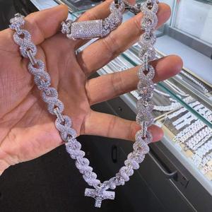 สร้อยคอเทนนิสฮิปฮอปประดับมอสซาไนต์ทรงบริลเลียนต์ชุบทองคำขาวแท้ 925 พรีเมียม ดีไซน์หรูหราดูคล้ายเพชร VVS เหมาะสำหรับทั้งชายและหญิง - Product Image 4