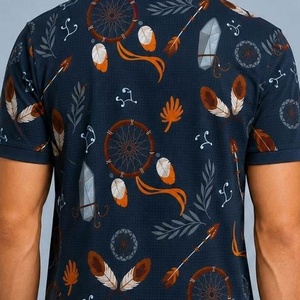 Mens Dreamcatcher Polo <b>Shirt</b> <b>Boho</b> Tribal Printed Short Sleeve Golf Collar Casual Top Apparel Manufacturer - Product Image 5