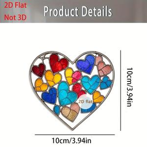 CIFbuy Acchiappasole Bohemien a Cuore in Acrilico Colorato per Finestre e Pareti - Decorazione per Feste, Matrimoni, Giardino, Casa - Servizio di Raccolta Disponibile - Product Image 3