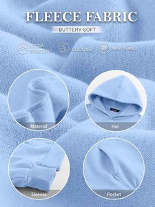 Sweat à capuche pour homme en coton 100% uni pour l'hiver avec poche, logo personnalisé, respirant et écologique, style décontracté - Product Image 6