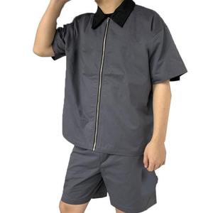 Custom Manufacturer Embroidered Men's Set <b>Zip</b> <b>up</b> Summer Nylon Two Piece Windbreaker Short Set Men Sweat Suit - Product Image 6