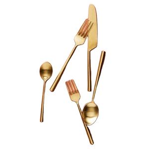 Juego de cubiertos de mesa para decoración del hogar de Metal de diseño elegante, uso de boda chapado en oro, cuchillo, tenedor y cuchara - Product Image 1