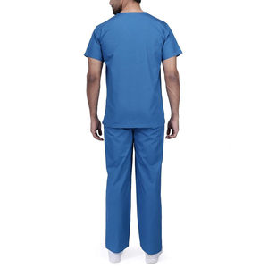 Tenues médicales personnalisées en tissu Dobby de coton extensible, blouses et chemises unisexes pour infirmières avec détection d'aiguilles - Product Image 2