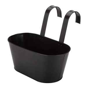 Maceta Colgante Redonda de Metal con Ganchos, Soporte para Macetas de Barandilla de Balcón, Soporte de Pared para Plantas de Interior y Exterior - Product Image 5