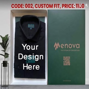 Camisa de vestir formal de manga larga de algodón 100% para hombre, antiarrugas, de secado rápido, logotipo personalizado, informal, exportación, Bangladesh, OEM, talla grande - Product Image 4