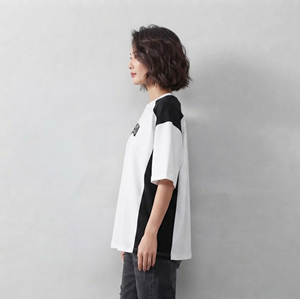 Camiseta Oversize de Lujo para Mujer, 100% Algodón, con Logotipo Personalizado, Corte Holgado, Secado Rápido, Cuello Redondo, Rib, Largo, Diseño Liso - Product Image 5