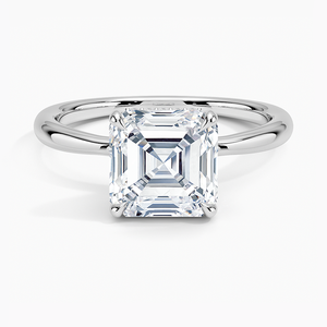 BOJ <b>Ring</b> 092 Asscher Cut 925 Silver Halo Stone Prong Setting Solitaire Diamond <b>Ring</b> 2ct D Color VVS1 Moissanite GRA Certified - Product Image 1