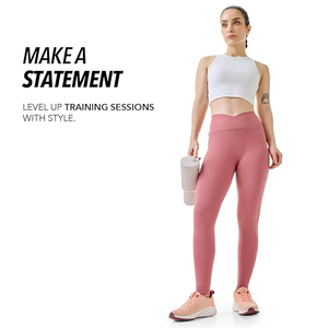 <b>Mesh</b> Panel Yoga Leggings Women High Waist Tummy Control Stretchy Breathable Seamless Ventilated - Product Image 3