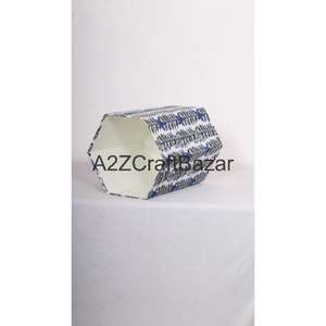 Poubelle hexagonale élégante pliable en papier de coton recyclé fait main, pour usage intérieur/extérieur, idéale pour les déchets de rue, vente en gros - Product Image 5