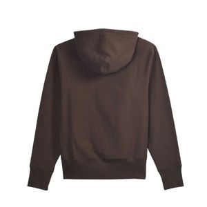 เสื้อฮู้ดสีน้ำตาลช็อกโกแลตทรงหลวม สวมใส่สบาย เสื้อฮู้ดผ้าฟลีซสำหรับผู้ชาย สไตล์ลำลอง อุ่น นุ่ม แขนยาว เสื้อสตรีทแวร์สั่งทำพิเศษ - Product Image 4
