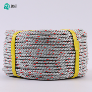 Corde solide en PP PE de 14 mm, torsadée à 3 brins, en polypropylène, <span class=keywords><strong>polyamide</strong></span> et <span class=keywords><strong>polyester</strong></span> mélangés, type Danline, pour l'aquaculture, vente en gros - Product Image 1
