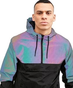 Nouveau dernier coupe-vent décontracté en gros pas cher prix pull hommes couleur bloc réfléchissant varsity vestes - Product Image 5