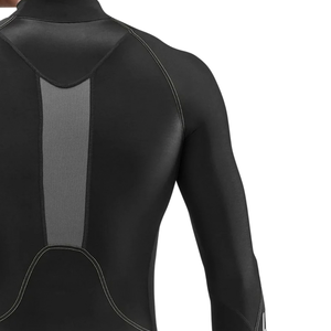 Custom Men's Black <b>Long</b> <b>Sleeve</b> <b>Compression</b> <b>Shirt</b> Crew Neck Contrast Panel Gym Training Top Fitted Athletic Sportswear Base Layer - Product Image 4