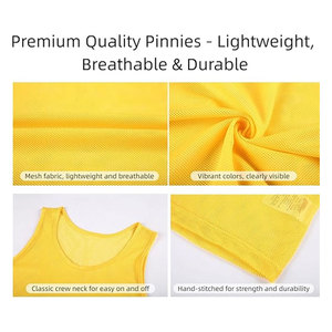 Pinnies Scrimmage Vests <b>Soccer</b> Bibs for Team Practice Training Breathable Lightweight Mesh Jerseys with Drawstring Carry Bag - Product Image 2