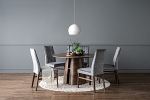 Mid Century Modern <b>Round</b> <b>Dining</b> <b>Table</b> <b>Solid</b> <b>Wood</b> Pedestal <b>Table</b> Wooden Furniture for <b>Dining</b> Room Hotel Apartment - Product Image 4