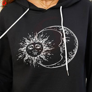Sudadera con Capucha Corta Oversize para Mujer, de Algodón Premium, Transpirable, de Secado Rápido, Estilo Casual Urbano, para Uso Diario - Product Image 3