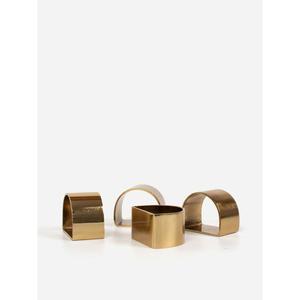 Juego de Anillos para Servilletas de Latón con Diseño de Conchas Marinas, Estrellas de Mar y Cangrejos, Decoración de Mesa Mediterránea, Vajilla para Fiestas, 5 cm, Diseño Duradero, Regalos Ecológicos - Product Image 2