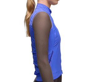 Gilet de cyclisme sans manches respirant bleu pour femme Sprint Sports avec fermeture éclair intégrale et empiècements en mesh 220g - Product Image 2