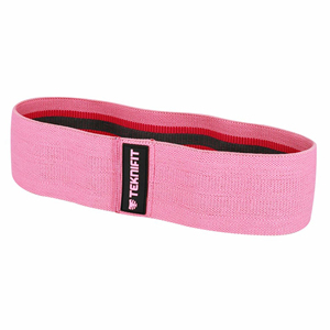 Completech Pink Hip Resistance <b>Band</b> Medium Polyester High Strength Comfortable Fitness Loop Belt for Adults Workout Training - Product Image 3