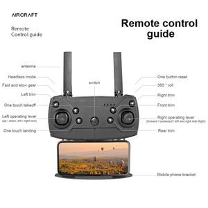 Drone jouet E99 Pro 4K de haute qualité et pas cher, télécommande, double caméra, transmission WiFi, flip 3D, quadricoptère RC pour enfants - Product Image 5