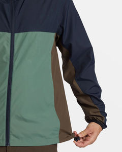 Chaqueta Cortavientos Personalizada para Hombre con Bloques de Color, Estilo Deportivo, Cuello Alto, Resistente al Viento, para Otoño, Material de Poliéster - Product Image 4