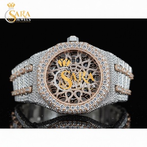 Reloj de Pulsera de Acero Inoxidable con Diamante Moissanite de Primera Calidad para Hombre, Disponible a Precio de Exportación - Product Image 4