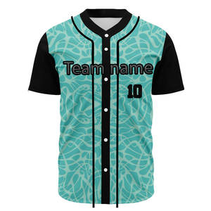 Maillot de baseball personnalisé sublimé, uniforme de softball boutonné, lettres brodées en sergé, nom, numéro, équipe, séchage rapide - Product Image 3