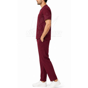 Conjunto de Uniforme Médico Cómodo para Hombre con Cuello en V, Tejido Transpirable y Apariencia Profesional - Product Image 5