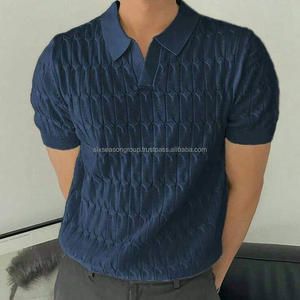 Camisas de Hombre Lisas con Cuello de Punto Trenzado, Diseño Clásico, Algodón Mercerizado Personalizado, Fábrica ODM - Product Image 6