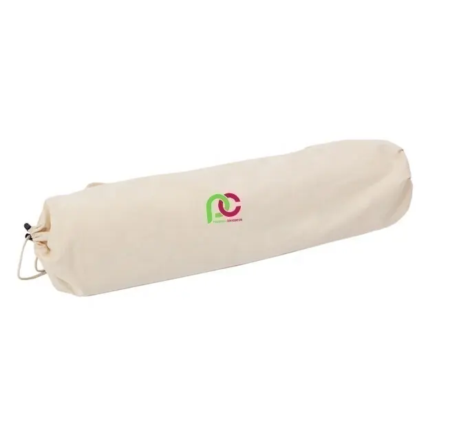 Bolso grande de lona para yoga con logotipo personalizado, bolsa de hombro de algodón para playa y gimnasio, con soporte para esterilla de yoga