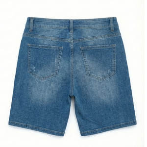 Shorts casuales de mezclilla para hombre con bolsillos laterales, corte relajado, algodón transpirable - Product Image 2