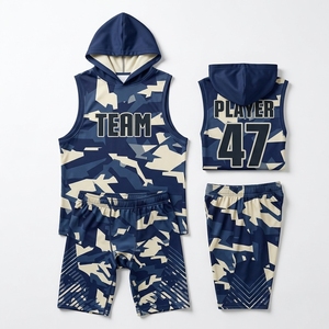 Conjunto de camiseta de fútbol 7v7 sin mangas para adultos, servicio OEM, logotipo personalizado, impresión por transferencia térmica, pantalones cortos elásticos a rayas - Product Image 5