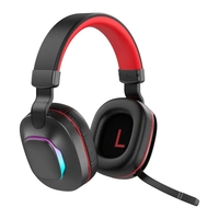 Casque de jeu sans fil avec lumières RGB dynamiques 5.2, étanche IPX3, son stéréo à faible latence, casque pour joueurs