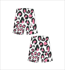 Shorts de basket-ball en mesh personnalisés pour hommes, sublimation, séchage rapide, entraînement, gym, fitness, sports, blanc, rose, noir, léopard, guépard - Product Image 1