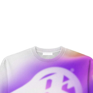 <b>Men's</b> Regular Fit Short Sleeve T-Shirt with Cartoon Ghost Print Solid 100% Cotton Formal <b>Turtleneck</b> - Product Image 3