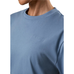 Women's Light Blue Crew Neck Oversized T-Shirt Short Sleeve Loose Fit Solid Color Jersey <b>Top</b> All Seasons Wear - Product Image 5