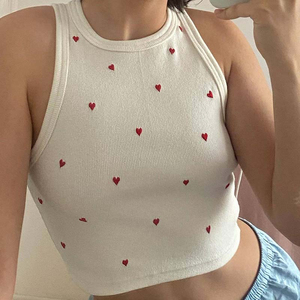 Custom Women's Knitted <b>Tank</b> <b>Top</b> Cotton Breathable Eco-Friendly Quick Dry Crop Sleeveless Front Logo <b>Sports</b> <b>Tank</b> <b>Tops</b> - Product Image 1