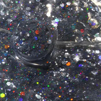 Paillettes holographiques irisées multicolores, mélange de gros et de petits grains, pour globe à neige, gobelet, ongles