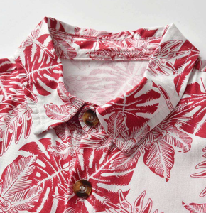 Chemise d'été à manches courtes pour enfants, motif floral, col rabattu, décontractée, pour garçons - Product Image 5
