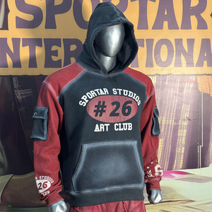 Hoodie Raglan Homme Oversize Effet Délavé Personnalisé avec Logo Imprimé en Relief 3D et Sérigraphie – Style Décontracté Streetwear – Fournisseur Direct Usine - Product Image 4